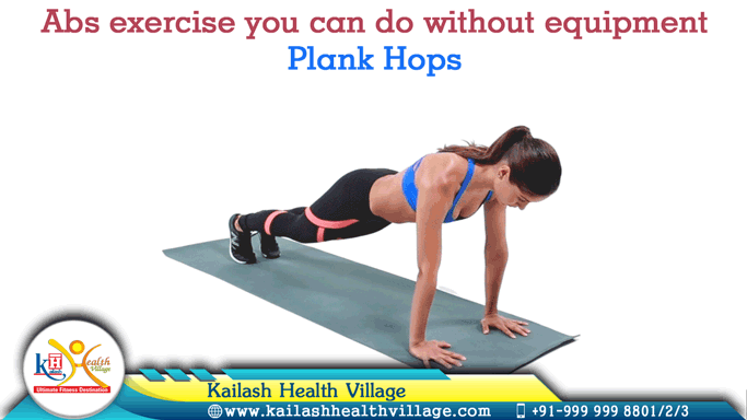 Plank Hops Abs Exercise You can do without Equipment