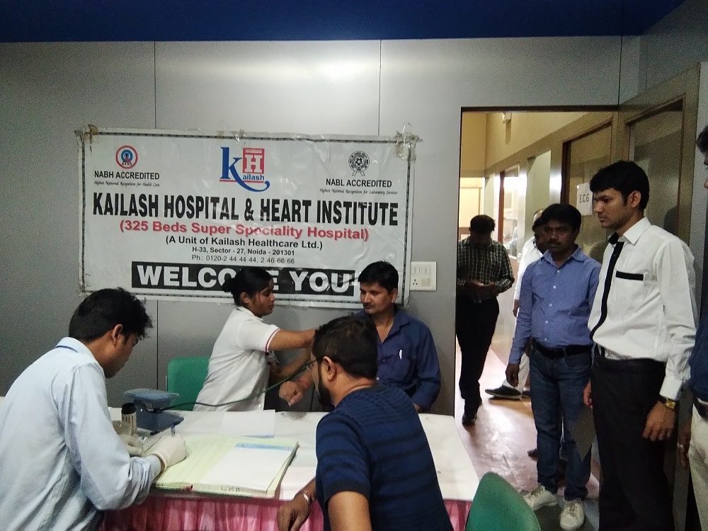 Organized a Free Health Check- up Camp at Silver Apparels B-12 Sector-59, Noida