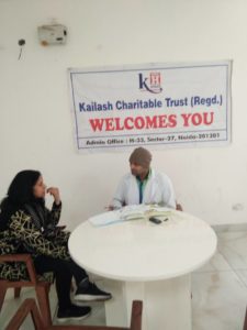 Kailash Charitable Trust organized a Free Health Check-up Camp at Grah Pravesh , Noida Sector 77