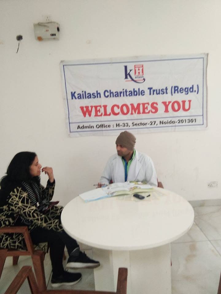 Kailash Charitable Trust organized a Free Health Check-up Camp at Grah Pravesh , Noida Sector 77