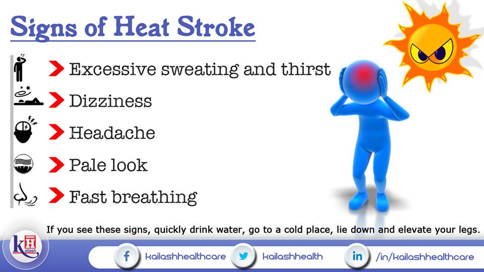 Heat Stroke can affect anyone anytime this summer. Know the signs & take immediate care to relax.