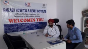 Kailash Charitable Trust in association with Bajaj Allianz General Insurance Co. Ltd. organized a free Health Check up camp at Nimbus Motors Pvt.