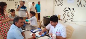 Kailash Charitable Trust organized a Free Health Check-up Camp at Gaur Saundaryam Noida Extension on 23/06/2019