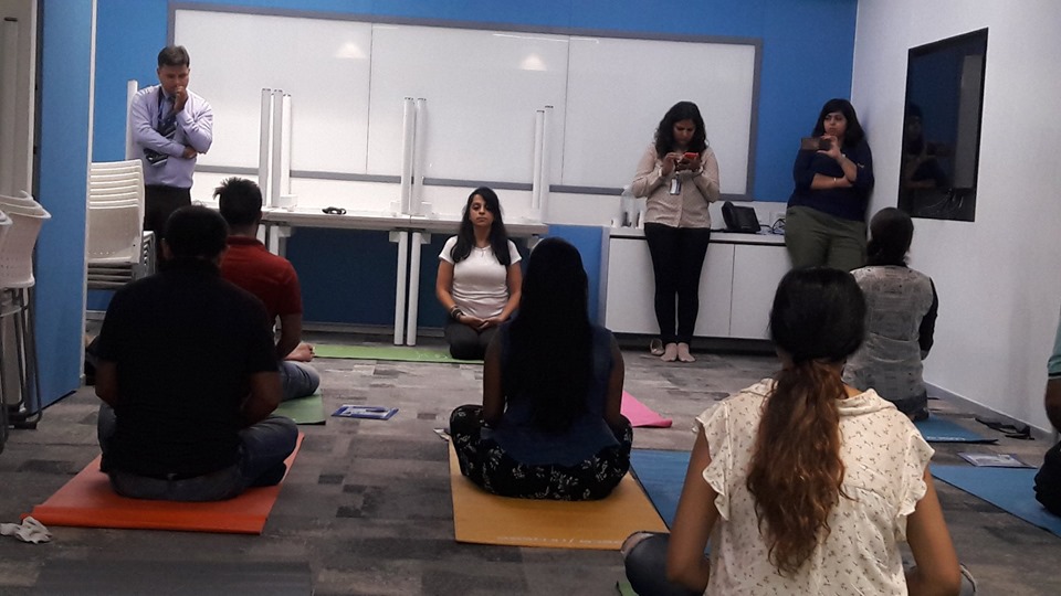Kailash Charitable Trust organized a free Yoga Health Session at BCMS. Advant Navis Business Park, Plot no. -7, Sector- 142, Noida - 201305