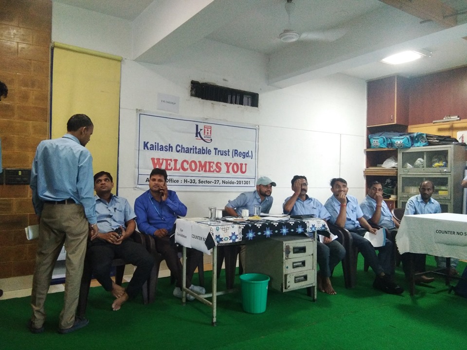 Kailash Charitable Trust organized a Free Health Check-up Camp at Deki Electronics, Sector 58, Noida on 26 July 2019