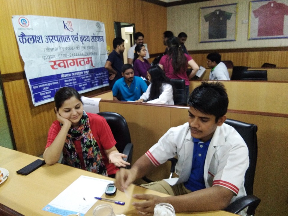 Kailash Charitable trust organized a Free Health Check-up Camp at Fran Connect, C-94 , Sector 84, Noida on 07/08/2019 from 10:00 AM to 02:00 PM. During the camp, following facilities were provided. 1. #Physician #Consultation 2. #Physiotherapy Consultation 3. Dietician Consultation 4. Blood Sugar 5. Blood Pressure 6. Height & Weight 94 employees attended the camp and benefited from the consultations and advice of Doctors of Kailash Hospital and Heart Institute, Noida.