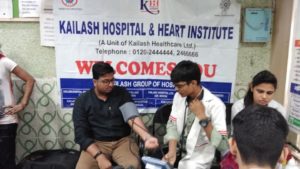 Kailash Charitable Trust In Association with Chola Mandalam General Insurance company Ltd Organized a Free Health Check-up Camp at OBC Bank , Sector 51, Noida 1