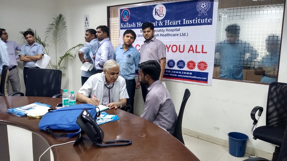 Kailash Charitable Trust, Noida organized a Free Health Check-Up Camp at, Afflatus Gravures Pvt. Ltd, A-10A Sec-68, Noida.