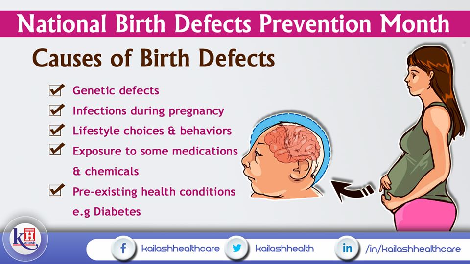 Any untreated infection or pre-existing health condition during pregnancy can lead to birth defects in babies. Follow healthy lifestyle.
