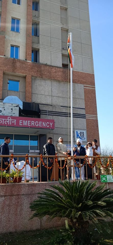 Republic Day was celebrated in all its solemnity & grandeur at Kailash Hospital, Behror.