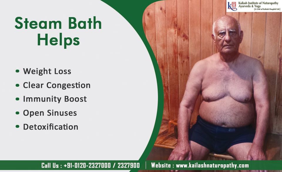 Steam Bath is the best Naturopathy therapy for Weight loss & natural Detoxification.