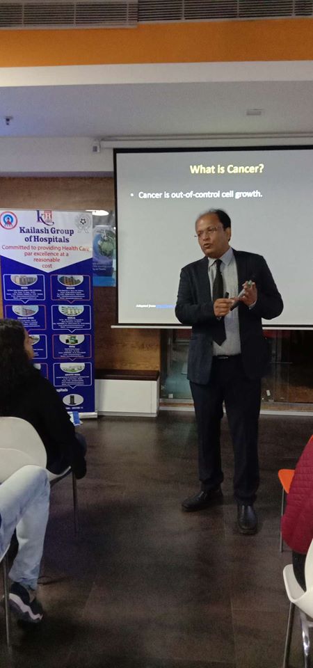 Kailash Hospital & Heart Institute Noida organized a free Health Talk Show on “Cancer Awareness” at Thales India Pvt. Ltd, Sec.-125, Noida