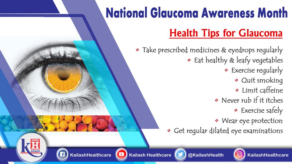 Glaucoma damages your optic nerves later leading to vision loss. Eat healthy & Get regular Eye checkups.