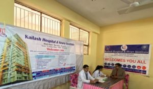 Kailash Hospital & Heart Institute, Noida Organized a Free Health Check-Up Camp at, Dr. BHIM RAO AMBEDKAR COLLEGE, Delhi University, Yamuna Vihar, New Delhi
