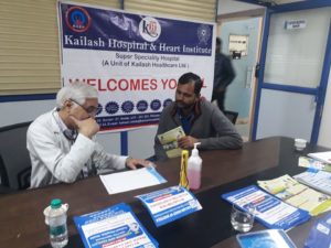 Kailash Hospital & Heart Institute, Noida Organized a Free Health Check-Up Camp at,Satyam Software Pvt.Ltd, A-189, Sector-63 Noida
