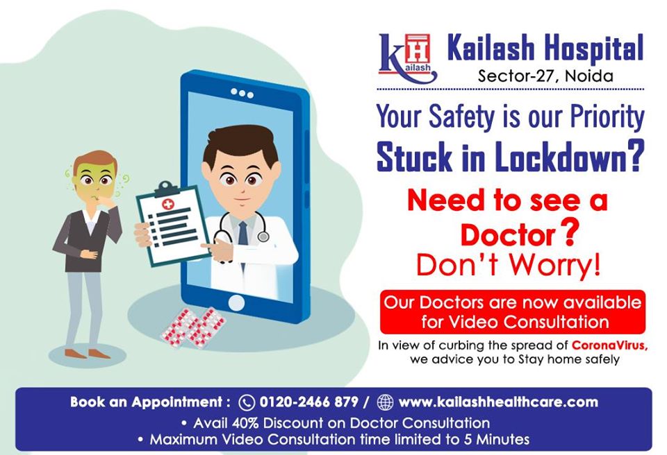 Got stuck due to the LOCKDOWN? Don't worry! Now Consult our Doctors Online through Video Consultation & avail 40% Discount. Book an online appointment now!