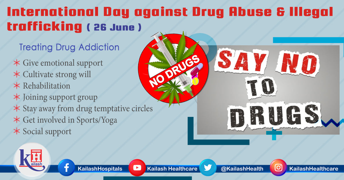 "Share Facts On Drugs, Save Lives". The day promotes combating misinformation and sharing drugs-related facts as well as solutions for treatment to fight against the problem all over the world.
