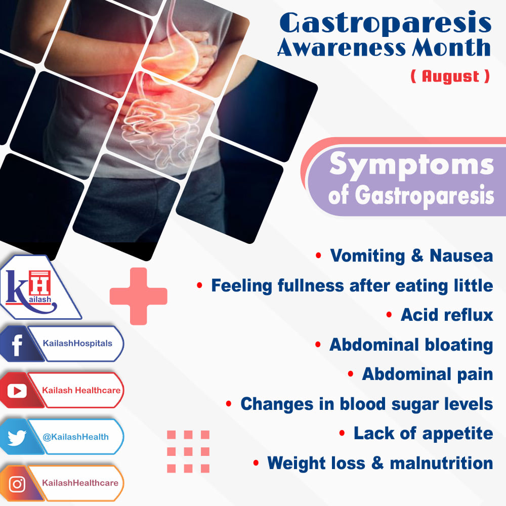 Gastroparesis is a chronic disorder which means delayed stomach emptying without a blockage. Learn about the symptoms.