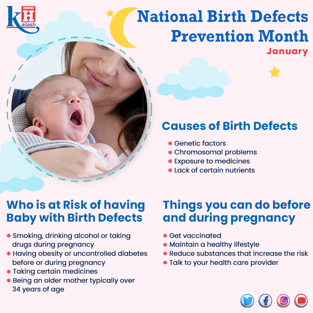 It is always advised to take necessary gynecological counseling & maintain a healthy lifestyle to prevent Birth Defects.