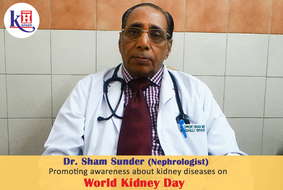 Dr. Sham Sunder (Nephrologist) at Kailash Healthcare Promoting Awareness about World Kidney Day by an Amazing Speech