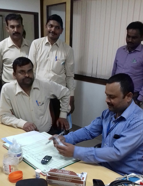 Kailash Charitble Trust organized a Health Check Camp at Systmetic Conscom Ltd