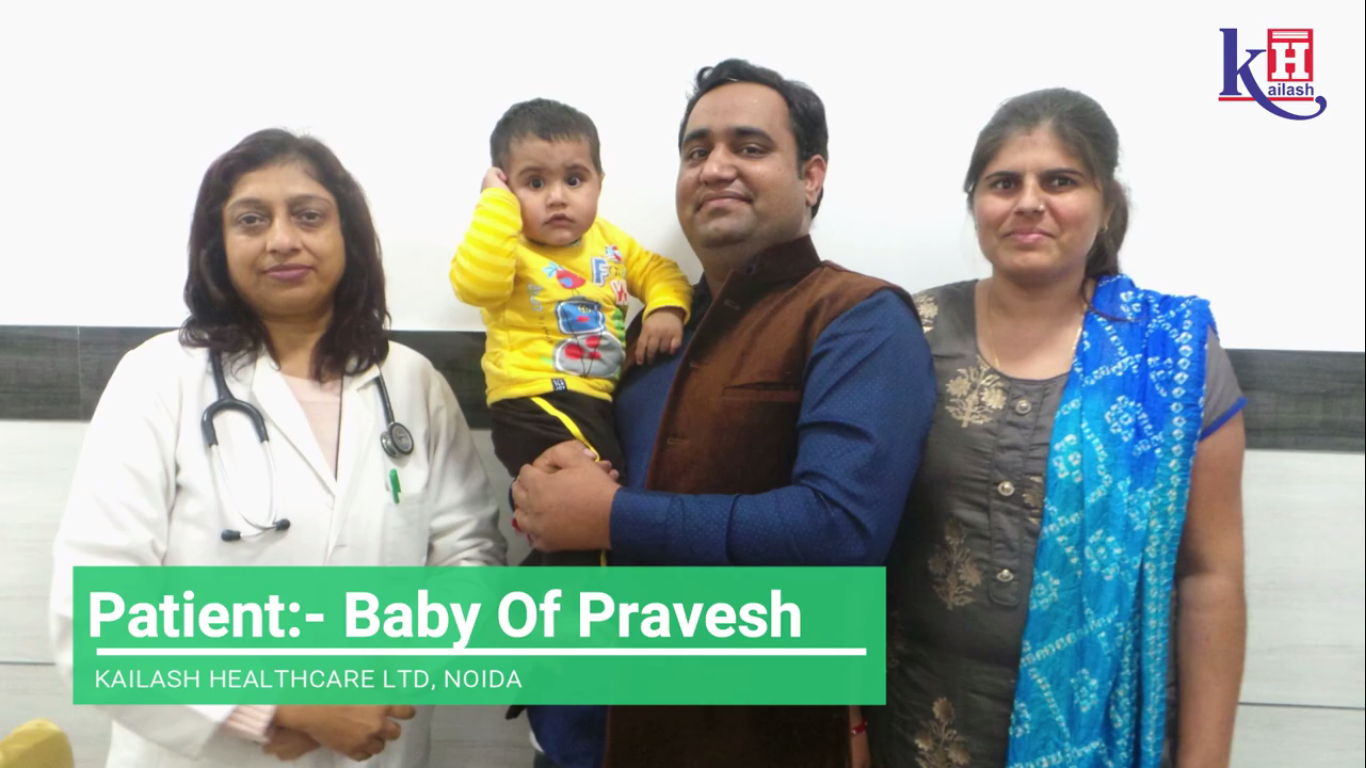 Mr. Deepak thanks Paediatricians of Kailash Hospital for his baby’s pneumonia treatment