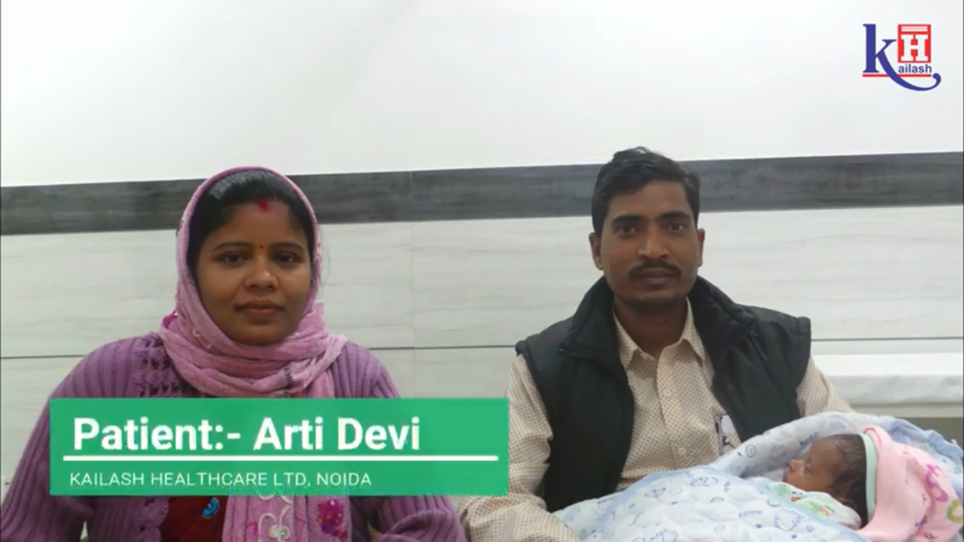 Mr. Omprakash Thanks Kailash Hospital’s Gynae Doctors for Safe Delivery of His Child