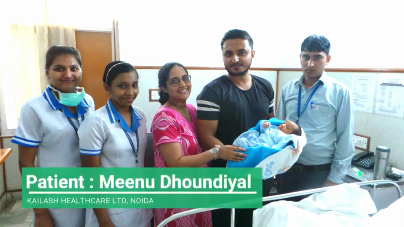 Mr. Prashant Thanks Kailash Hospital Staff for His Wife’s Safe Delivery