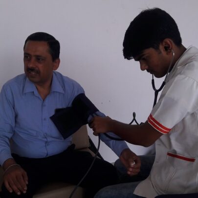 Kailash Charitable Trust in association with Bajaj Allianz General Insurance Co. Ltd. organized a free Health Check up camp at Nimbus Motors Pvt.