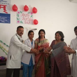 'International Nurses Day' was celebrated with great enthusiasm at Kailash Hospital, Khurja where the hospital staff came together to celebrate