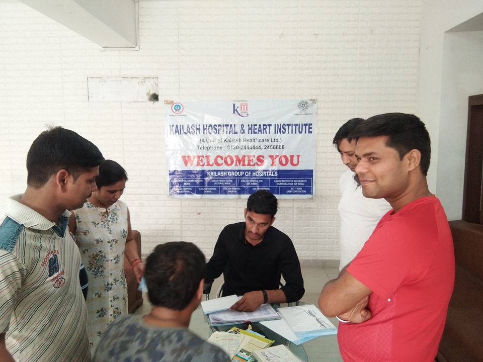Kailash Charitable Trust organized a Free Health Check-up Camp at Ajnara Le Garden Greater Noida West