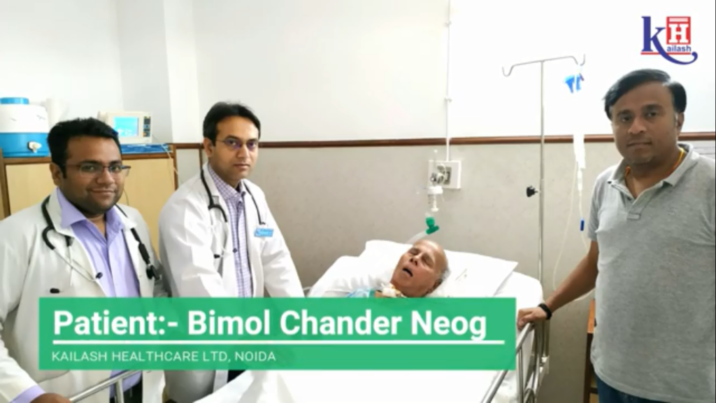 Patient Mr. Bimol Chander Neog recovers from coma in just a month stay at Kailash Hospital