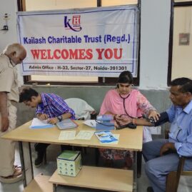 Kailash Charitable Trust, Noida in association with Cigna TTK Health Insurance has Organized a Free Health Check-up Camp at RWA Society, B-46 Sector-14, Noida on 24th August 2019