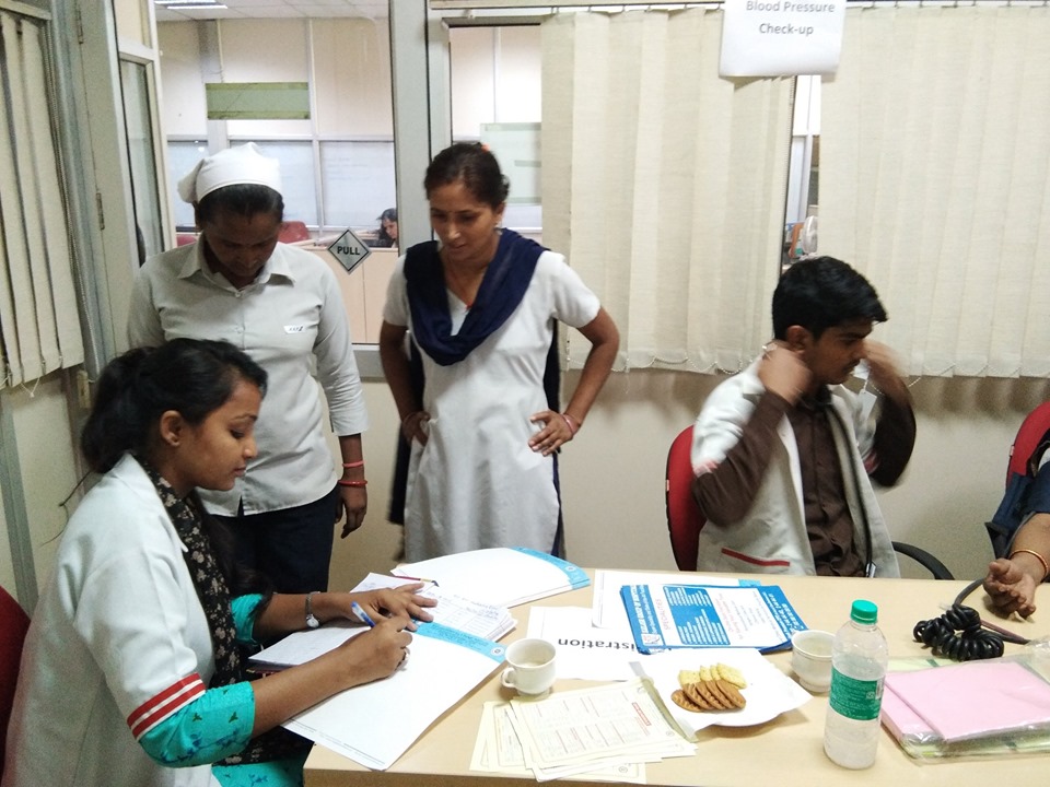 Kailash Charitable trust organized a Free Health Check-up Camp at Motherson Sumi SystemLtd. (FUSO) A- 4 Sector 84, Noida