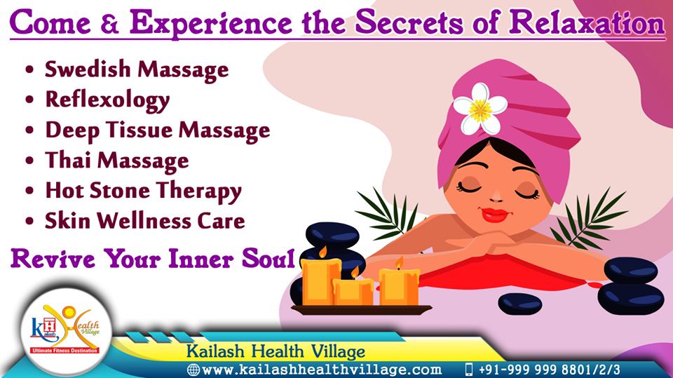 Revive your inner soul & rejuvenate completely through our therapies at Kailash Health Village, Noida