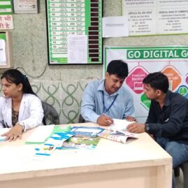 Kailash Charitable Trust In Association with Chola Mandalam General Insurance company Ltd Organized a Free Health Check-up Camp at OBC Bank , Sector 51, Noida 2