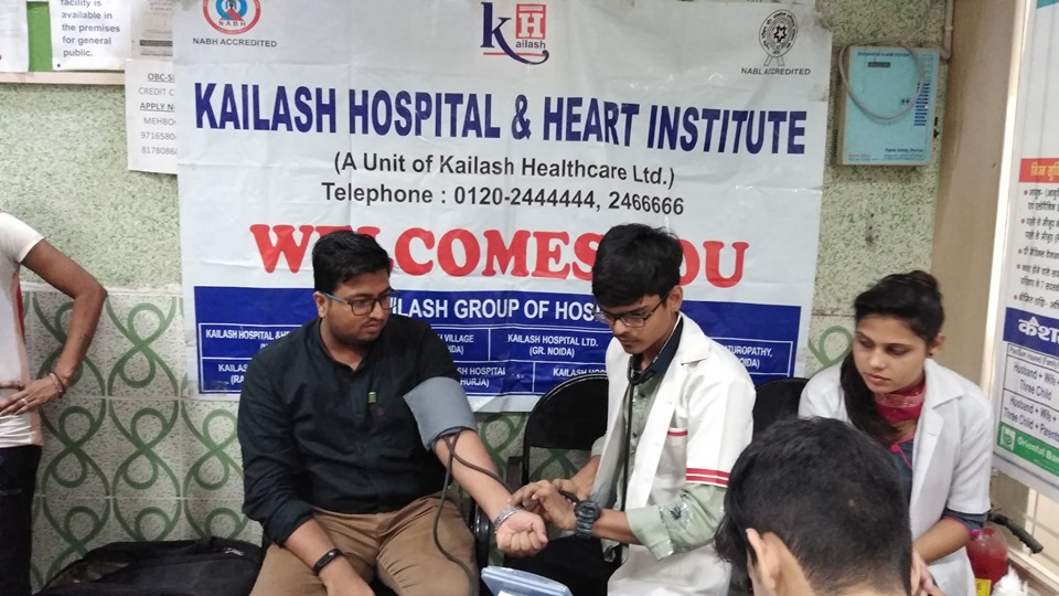 Kailash Charitable Trust Organized a Free Health Check-up Camp at OBC Bank , Sector 51, Noida on 11th Sept 2019 from 10:00 AM to 04:00 PM.