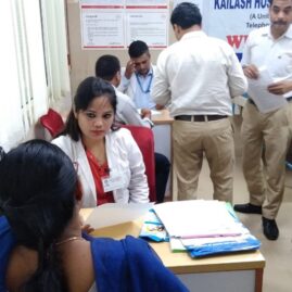 Kailash Charitable Trust, Noida has Organized a Free Health Check-Up Camp at, Motherson Sumi System, C-14 Sector-1, Noida