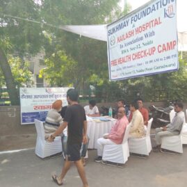 Kailash Charitable Trust, Noida in association with Sukhmay Foundation organized a Free Health Check-Up Camp at, RWA Sector 12 , Noida.2