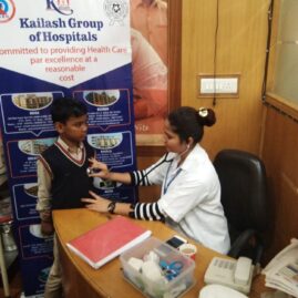 Kailash Charitable Trust, Noida Organized a Free Health Check-Up Camp at, ASN School Mayur Vihar, Phase-1