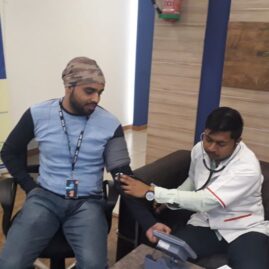 Kailash Charitable Trust, Noida Organized a Free Health Check-Up Camp at, Echo India Managed Services Pvt. Ltd, C-25, Stellar IT Park, Tower-A 3rd Floor, Sec-62, Noida4