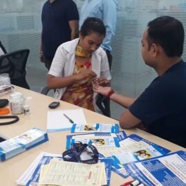 Kailash Charitable Trust, Noida Organized a Free Health Check-Up Camp at, Echo India Managed Services Pvt. Ltd, C-25, Stellar IT Park, Tower-A 3rd Floor, Sec-62, Noida5