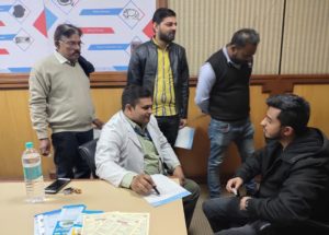 Kailash Hospital & Heart Institute, Noida, organized a free Health Check up Camp at Minda Corporation Limited, D-6-11, Sector-59, Noida on 07 December 2019 from 10:00 am to 03:00 pm. 129 employees attended the Health Check up Camp and benefited from the advice of doctor's of Kailash Hospital and Heart Institute, Noida.
