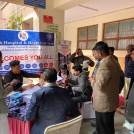 Kailash Hospital & Heart Institute, Noida Organized a Free Health Check-Up Camp at, Dr. BHIM RAO AMBEDKAR COLLEGE, Delhi University, Yamuna Vihar, New Delhi1