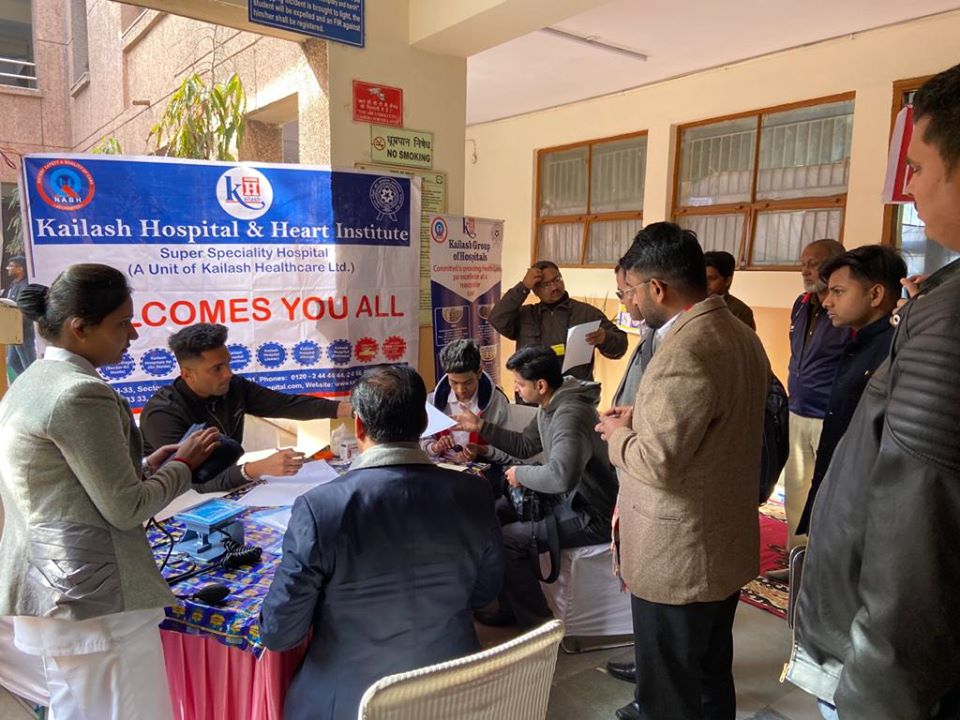 Kailash Hospital & Heart Institute, Noida Organized a Free Health Check-Up Camp at, Dr. BHIM RAO AMBEDKAR COLLEGE, Delhi University, Yamuna Vihar, New Delhi