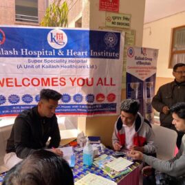 Kailash Hospital & Heart Institute, Noida Organized a Free Health Check-Up Camp at, Dr. BHIM RAO AMBEDKAR COLLEGE, Delhi University, Yamuna Vihar, New Delhi2