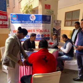Kailash Hospital & Heart Institute, Noida Organized a Free Health Check-Up Camp at, Dr. BHIM RAO AMBEDKAR COLLEGE, Delhi University, Yamuna Vihar, New Delhi4