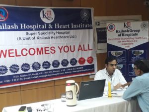 Kailash Hospital & Heart Institute organized a Eye Camp at OBC Bank, HRDI, Sector-62, Noida