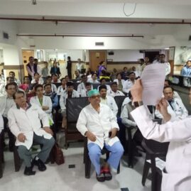 Doctors at Kailash Hospital, Sec 27 Noida organized an awareness meeting with all health professionals to introduce ‘NAMASTE over HANDSHAKE’