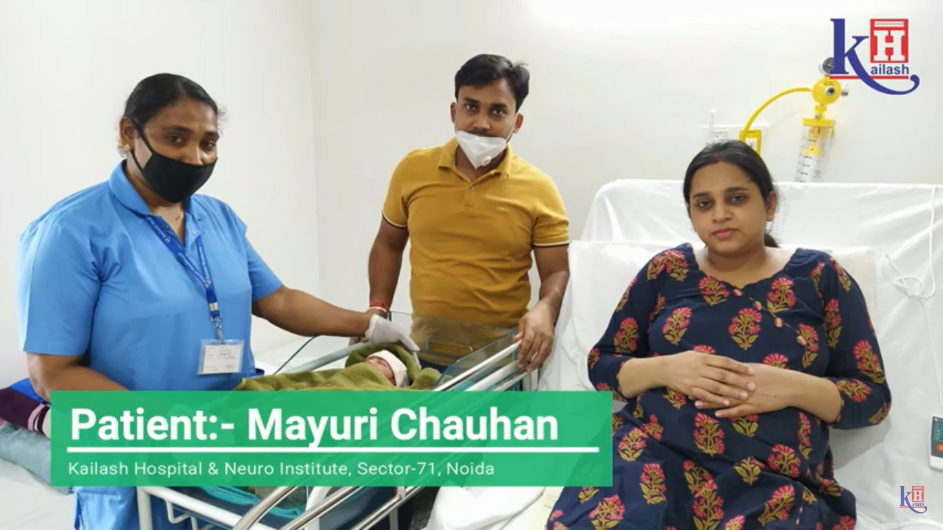 Patient Mrs. Mayuri Chauhan’s Pregnancy well managed by Gynaecologist Dr Manisha Saxena at KHNI